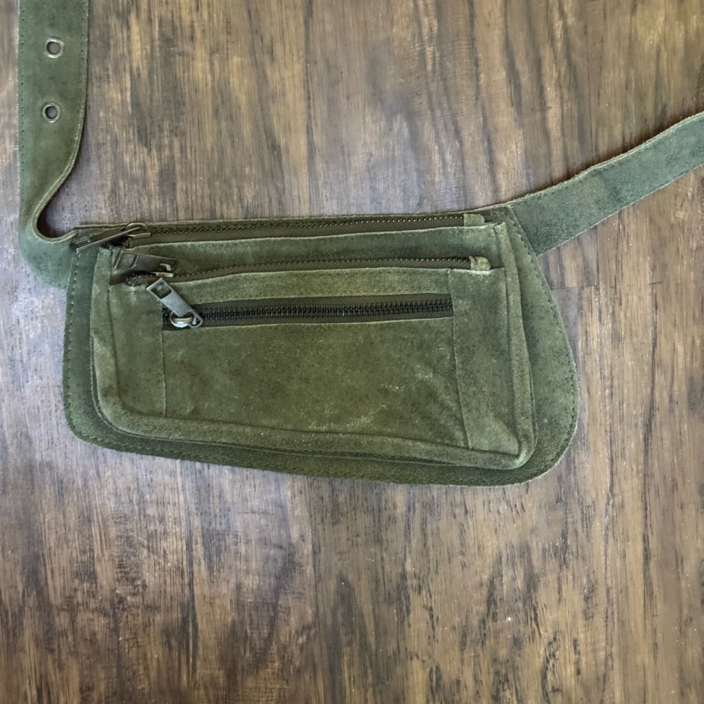 Free People Olive Green Suede Belt Bag - Picture 6 of 12